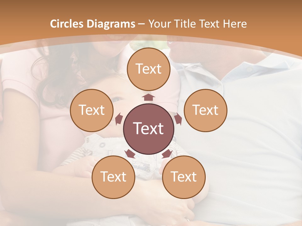 Three People Peaceful At Home PowerPoint Template