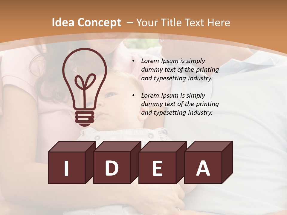 Three People Peaceful At Home PowerPoint Template