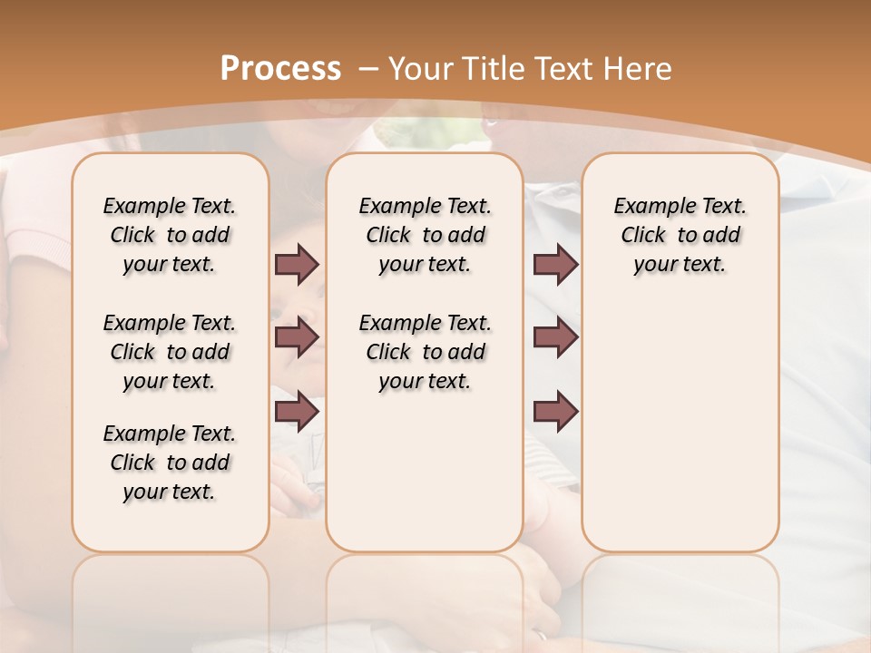 Three People Peaceful At Home PowerPoint Template