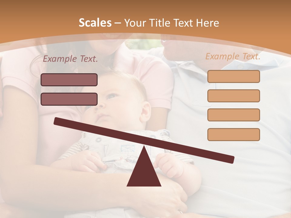 Three People Peaceful At Home PowerPoint Template