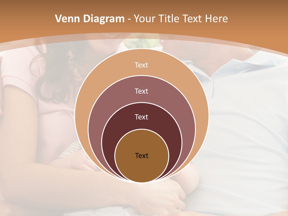 Three People Peaceful At Home PowerPoint Template