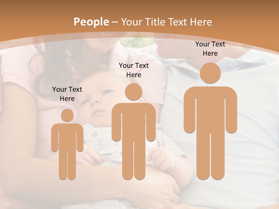 Three People Peaceful At Home PowerPoint Template