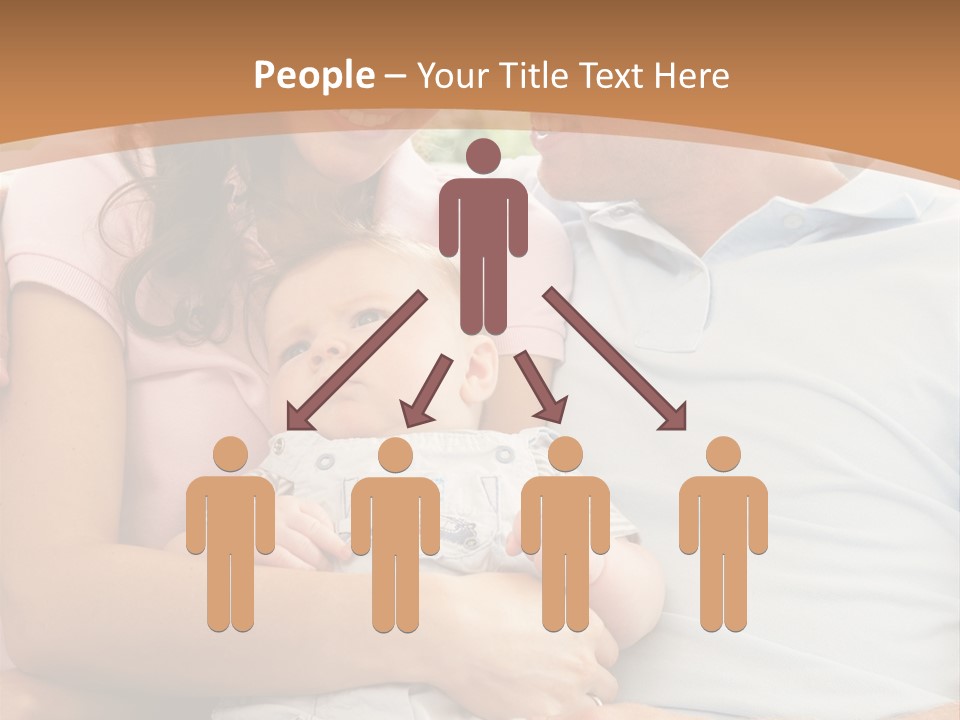 Three People Peaceful At Home PowerPoint Template