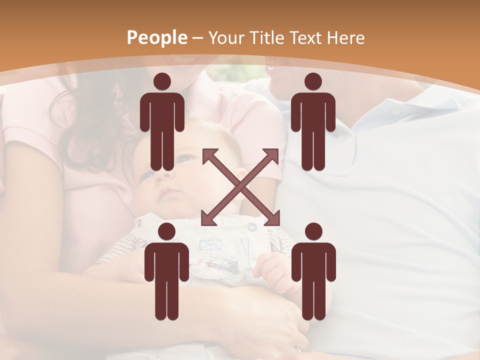 Three People Peaceful At Home PowerPoint Template