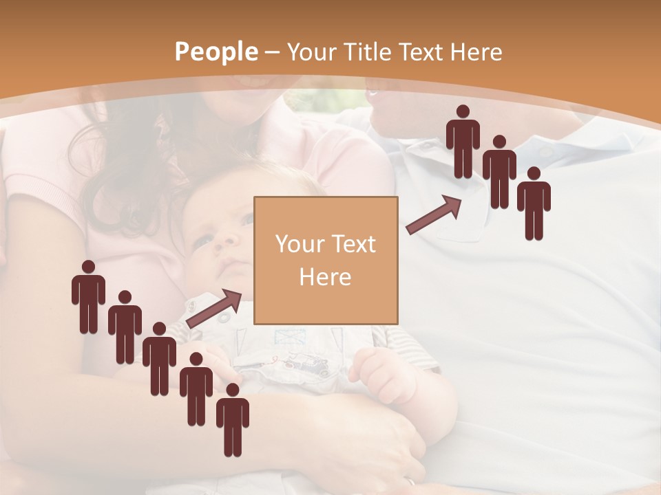 Three People Peaceful At Home PowerPoint Template