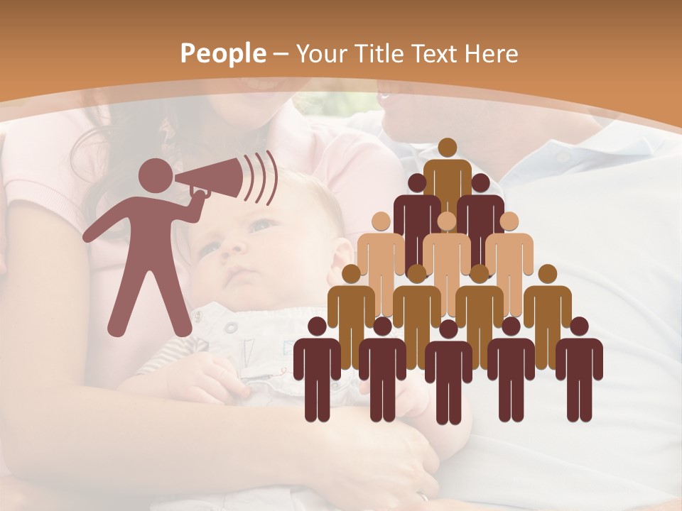 Three People Peaceful At Home PowerPoint Template
