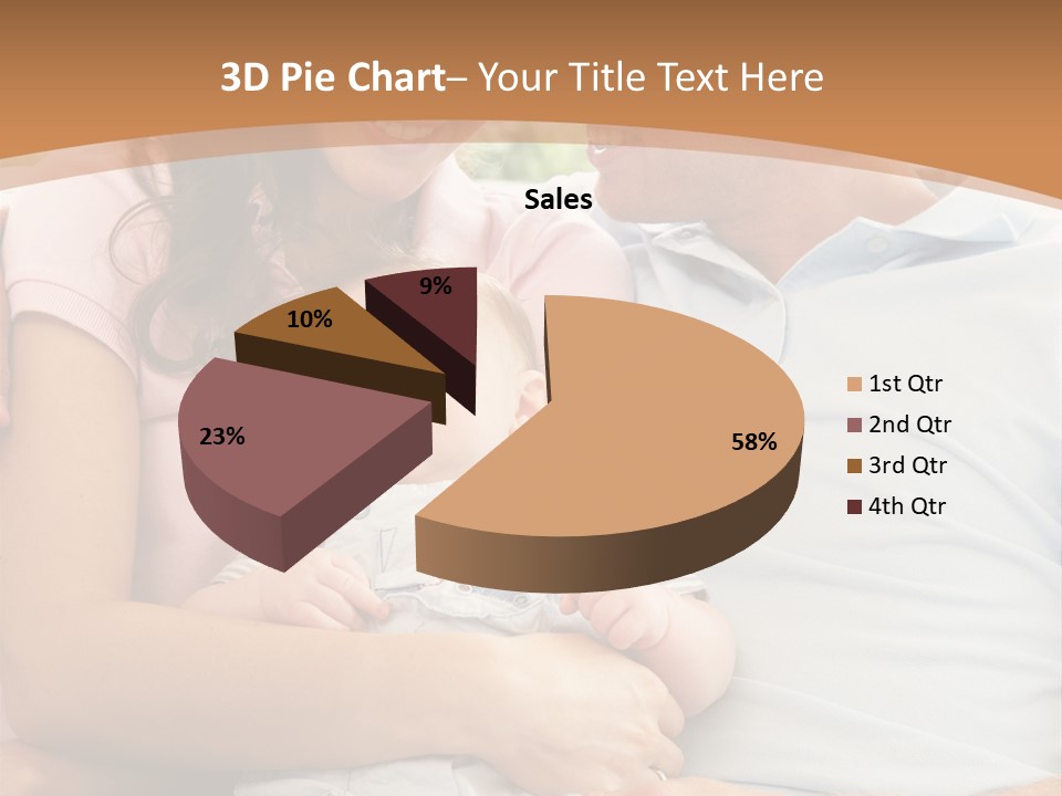 Three People Peaceful At Home PowerPoint Template