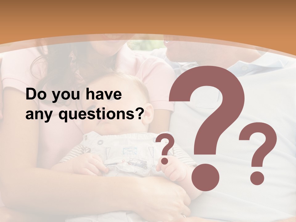 Three People Peaceful At Home PowerPoint Template