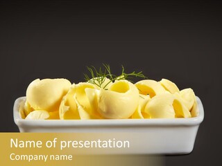 Tasty White Butter PowerPoint Template