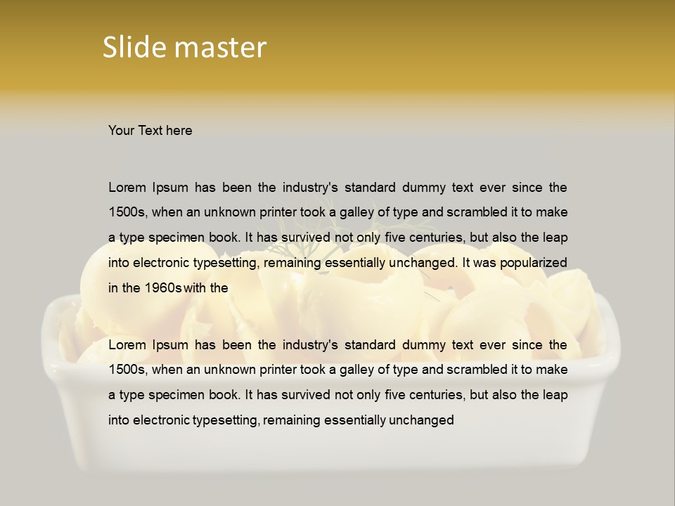 Tasty White Butter PowerPoint Template