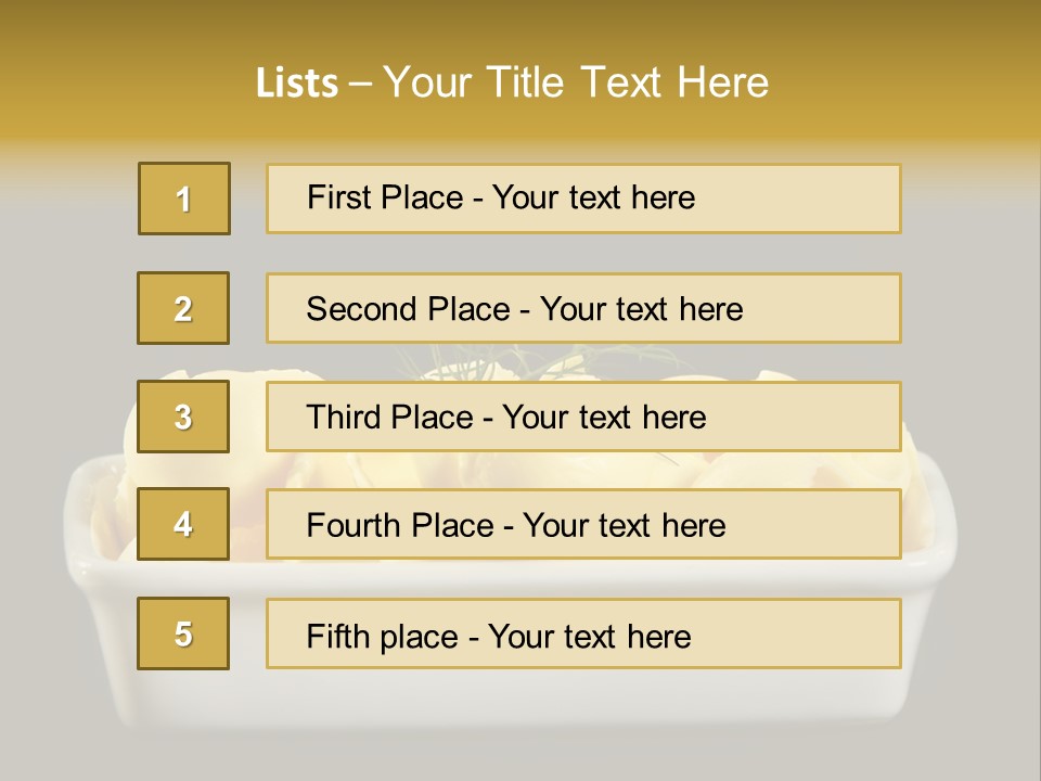 Tasty White Butter PowerPoint Template