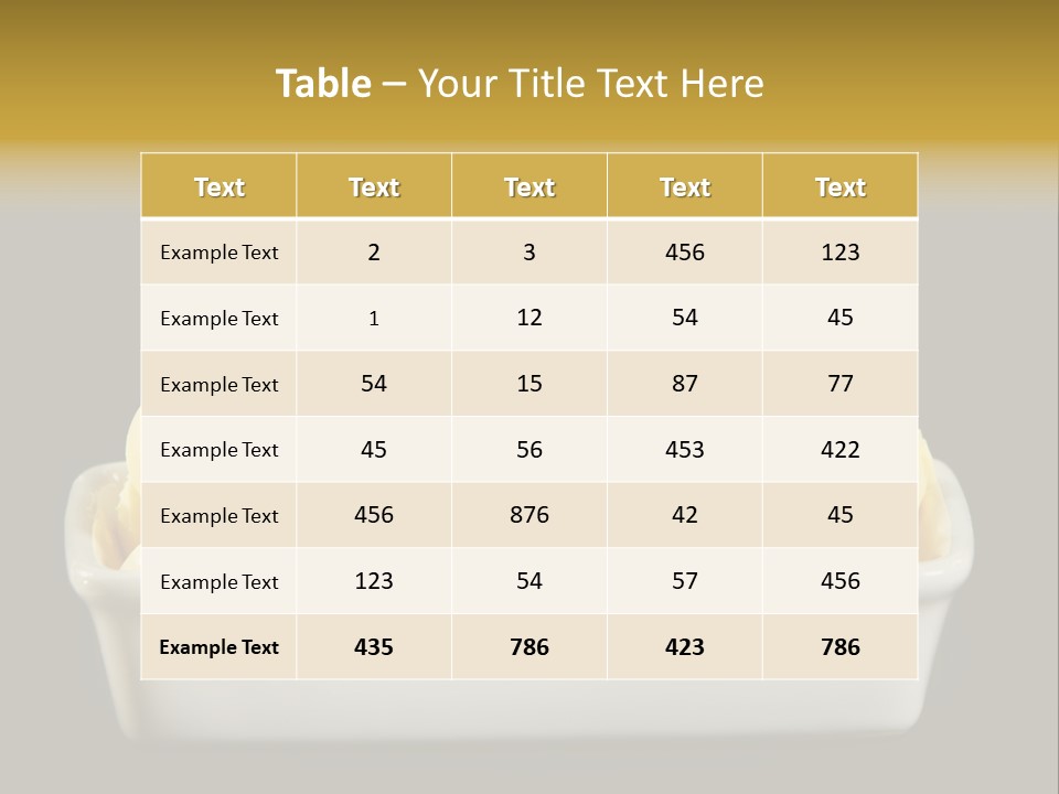 Tasty White Butter PowerPoint Template