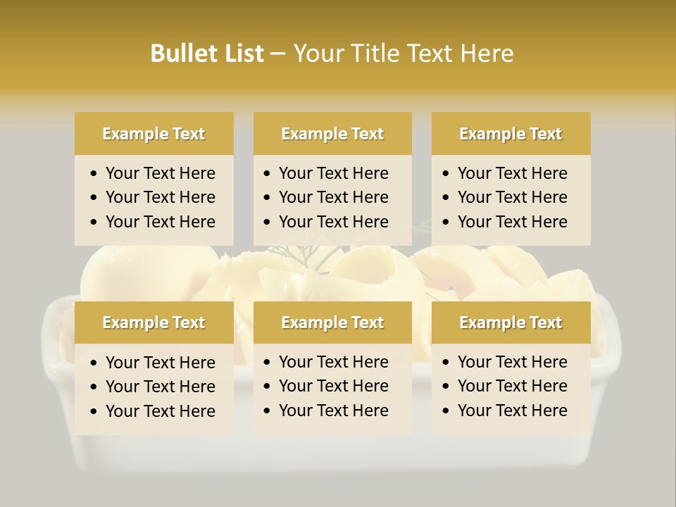 Tasty White Butter PowerPoint Template