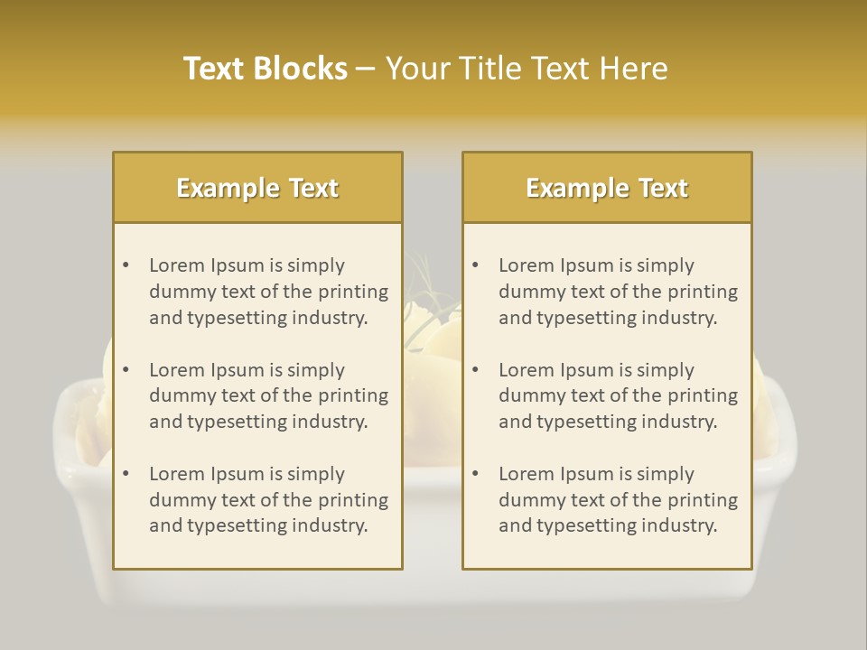 Tasty White Butter PowerPoint Template