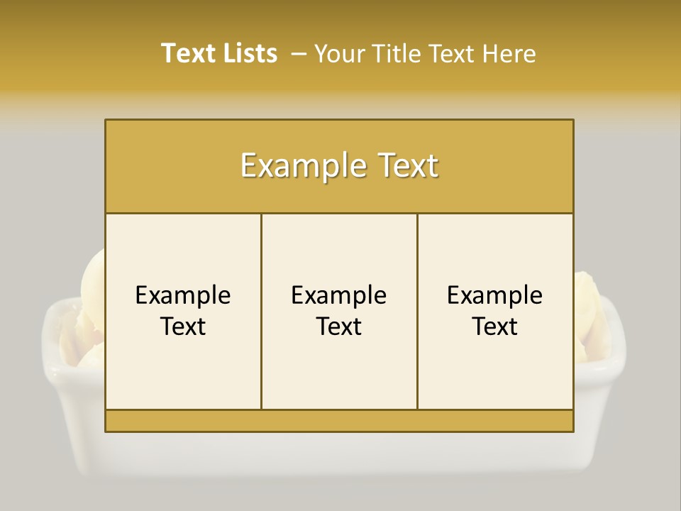 Tasty White Butter PowerPoint Template