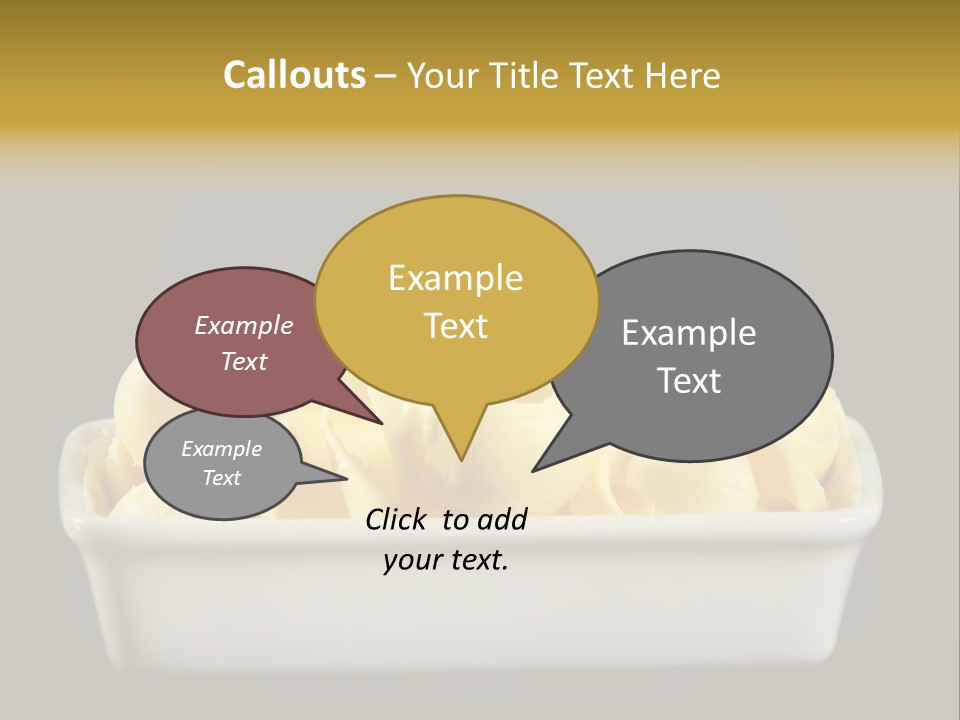 Tasty White Butter PowerPoint Template