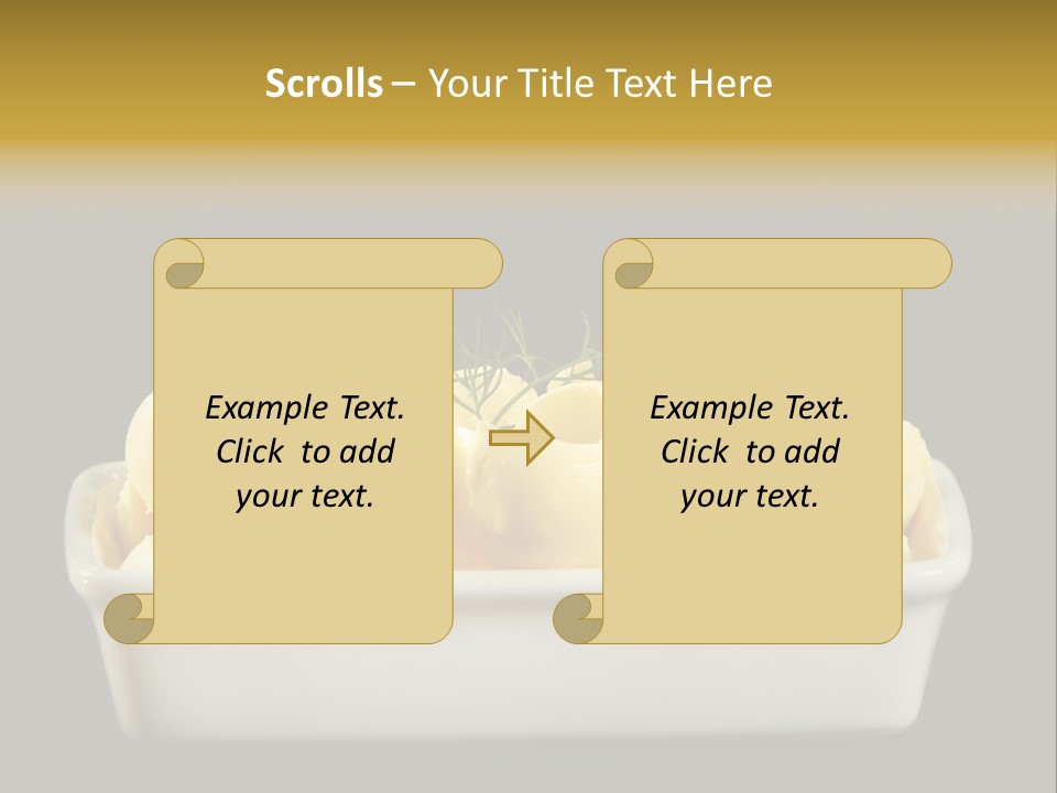 Tasty White Butter PowerPoint Template