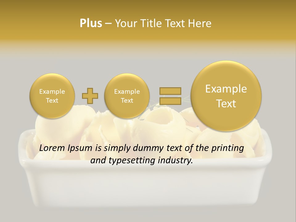 Tasty White Butter PowerPoint Template