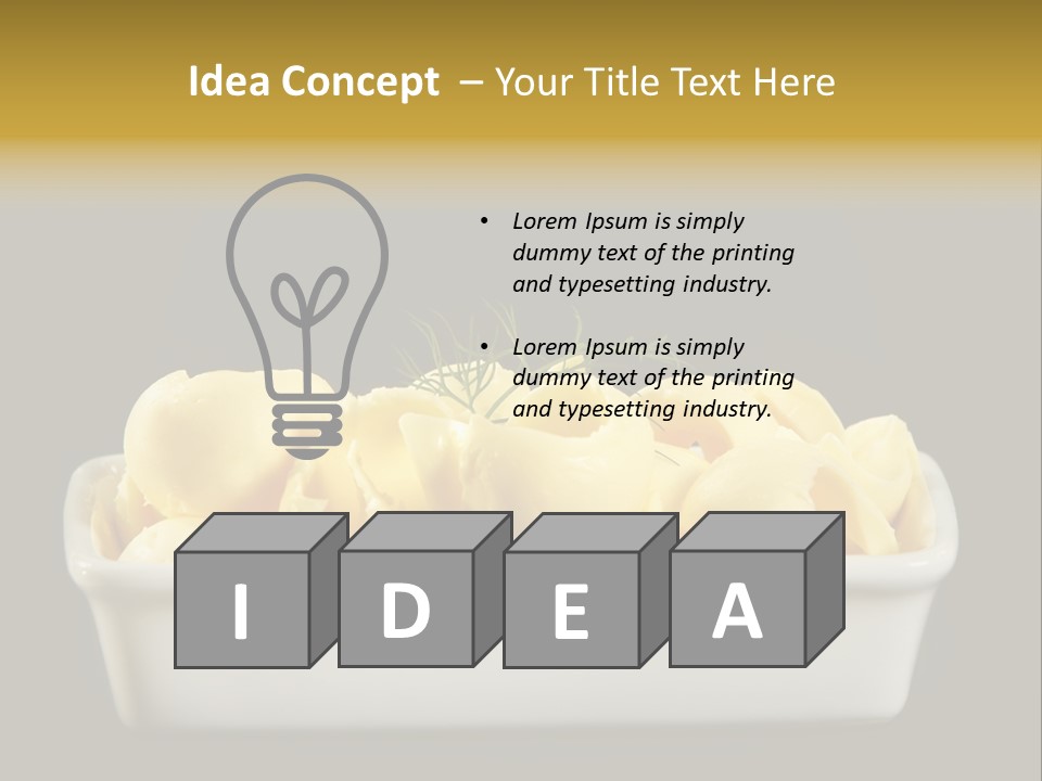 Tasty White Butter PowerPoint Template