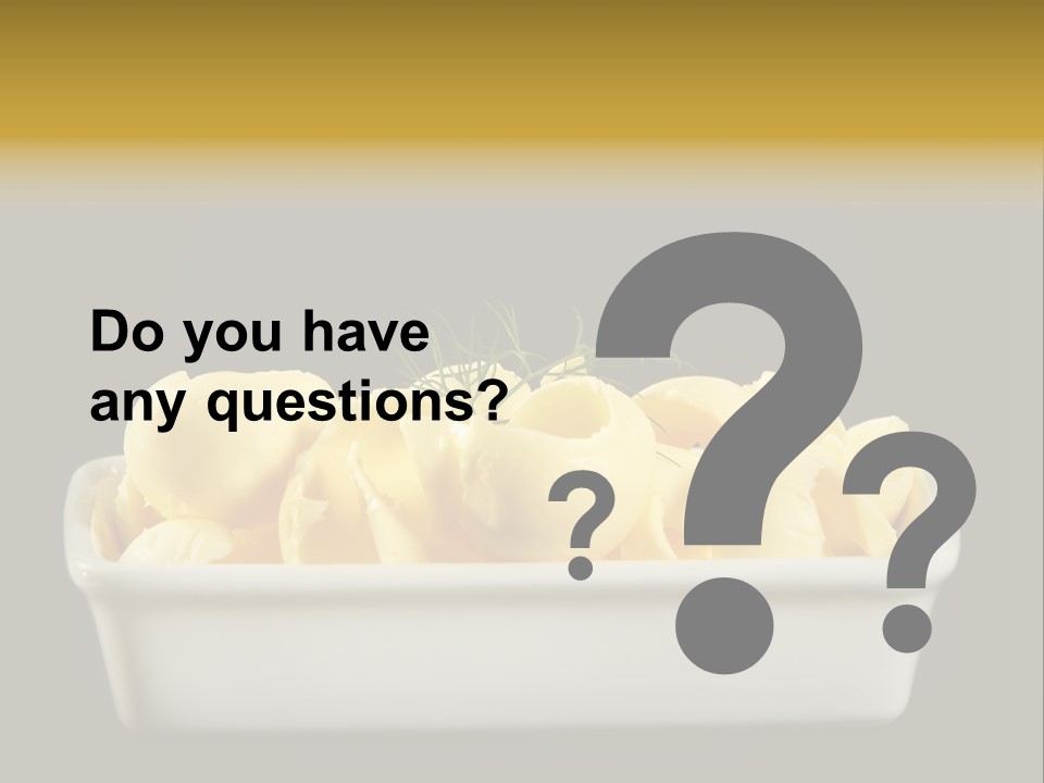 Tasty White Butter PowerPoint Template