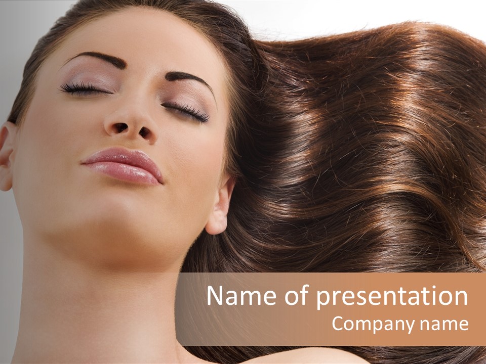 Lying White Hairstyle PowerPoint Template