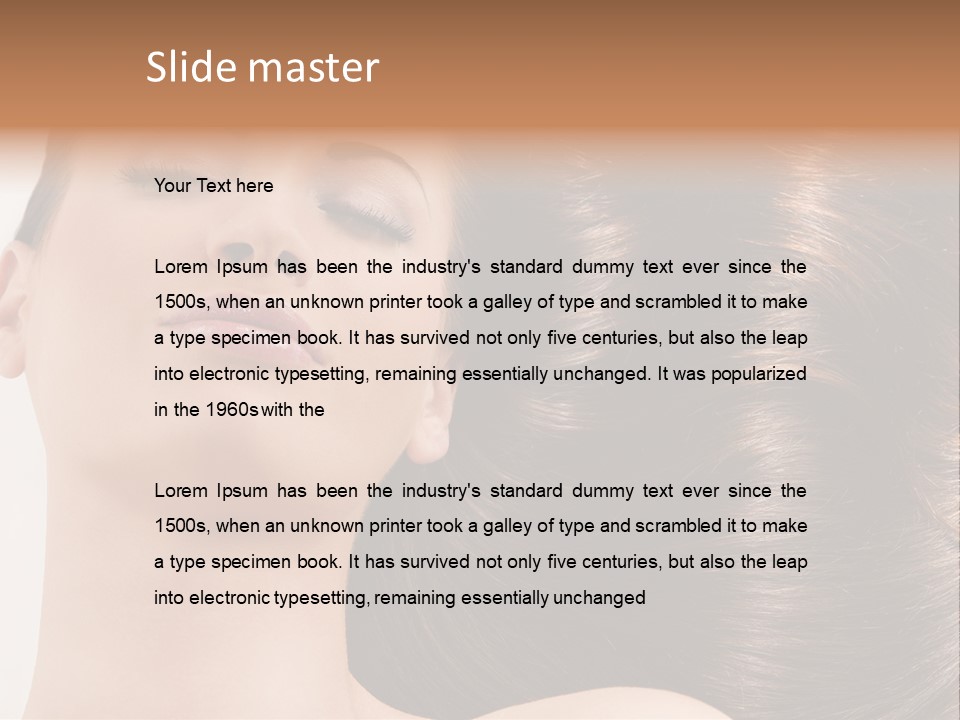 Lying White Hairstyle PowerPoint Template