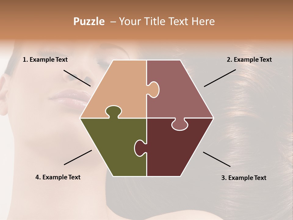 Lying White Hairstyle PowerPoint Template