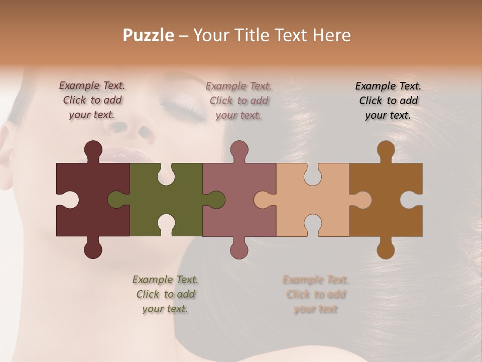 Lying White Hairstyle PowerPoint Template