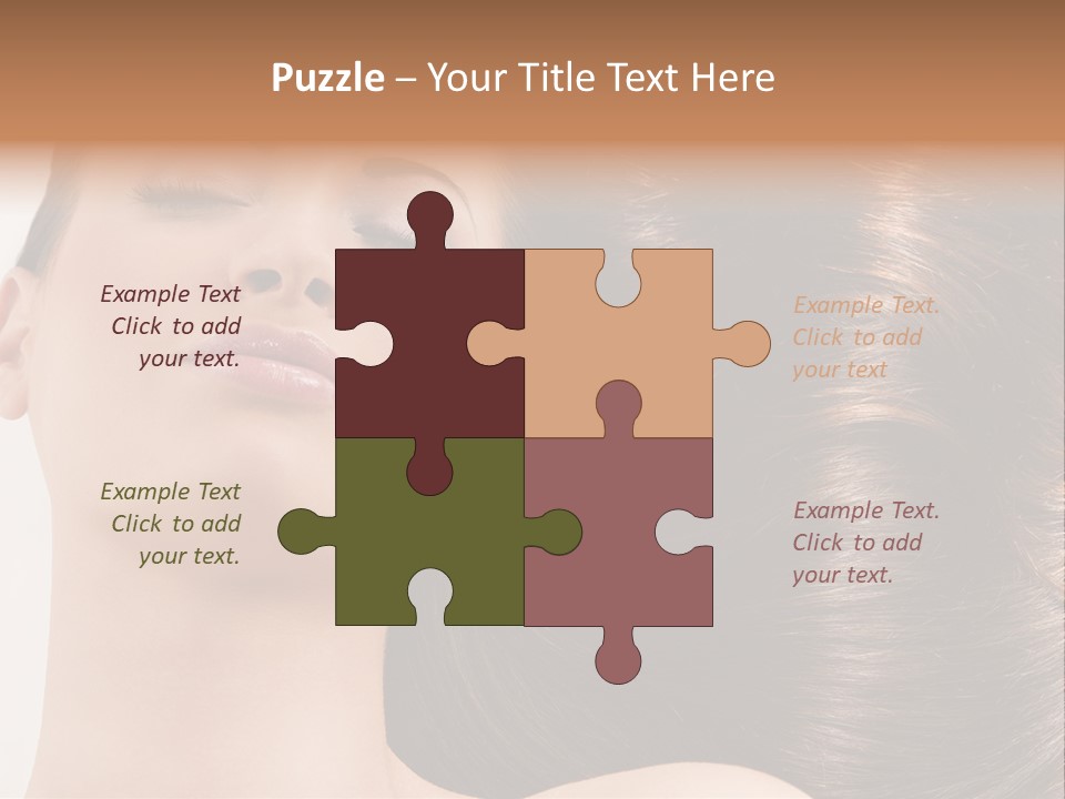 Lying White Hairstyle PowerPoint Template