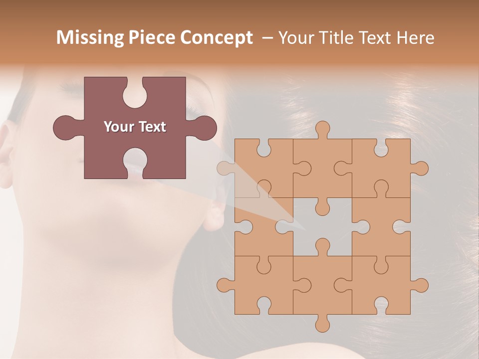 Lying White Hairstyle PowerPoint Template