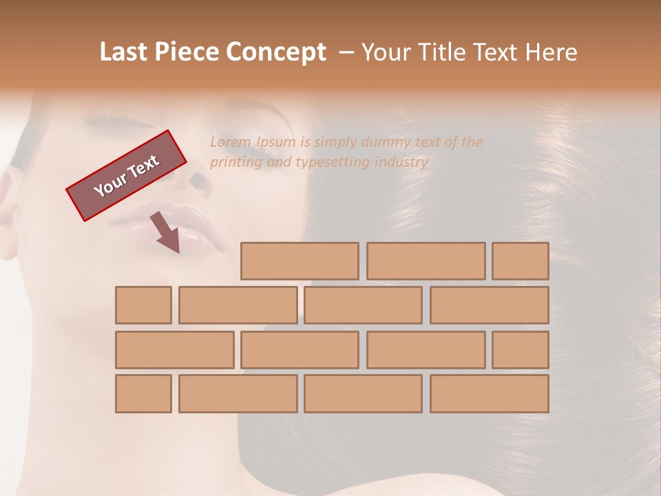 Lying White Hairstyle PowerPoint Template