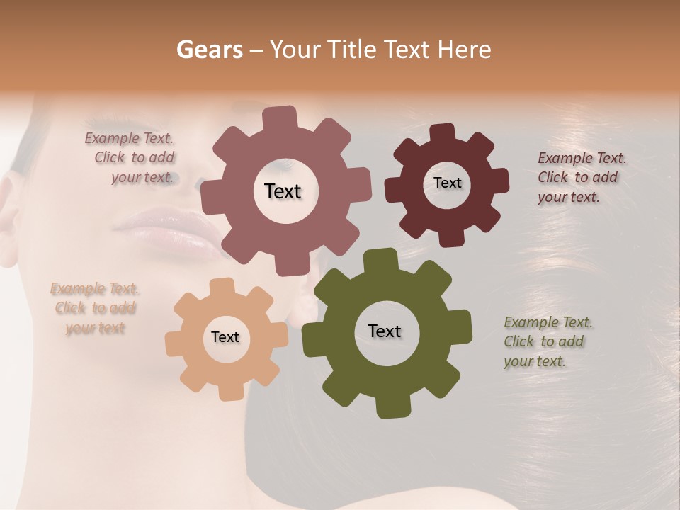 Lying White Hairstyle PowerPoint Template