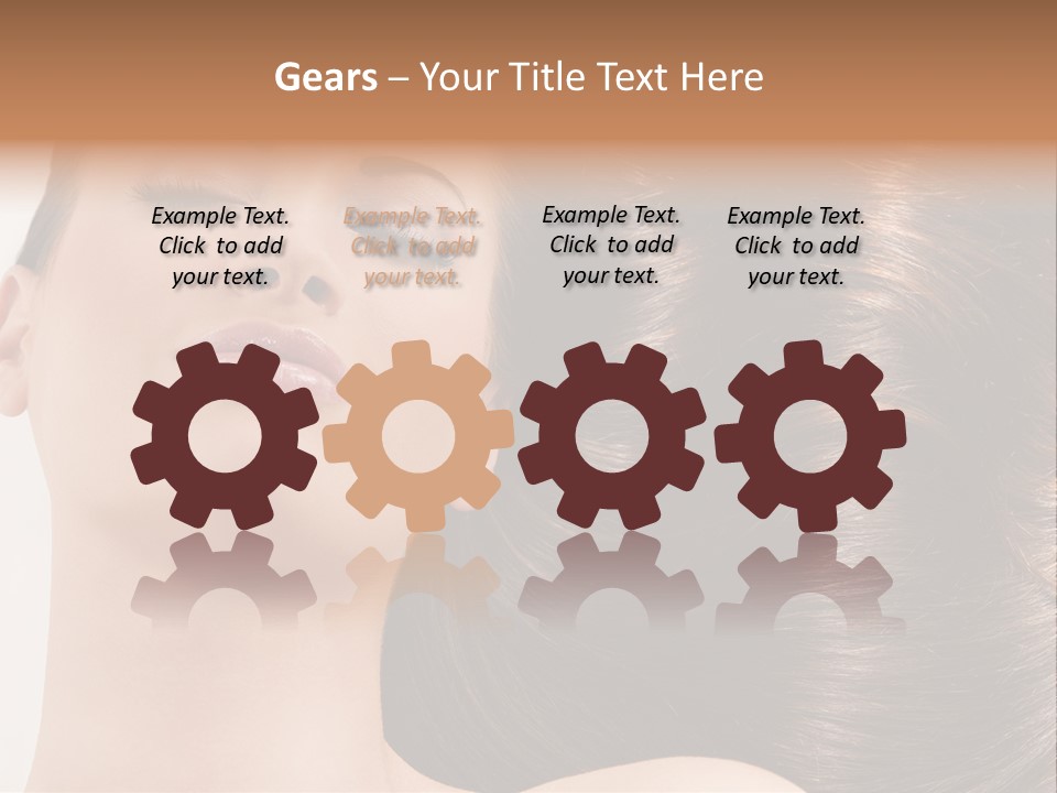 Lying White Hairstyle PowerPoint Template