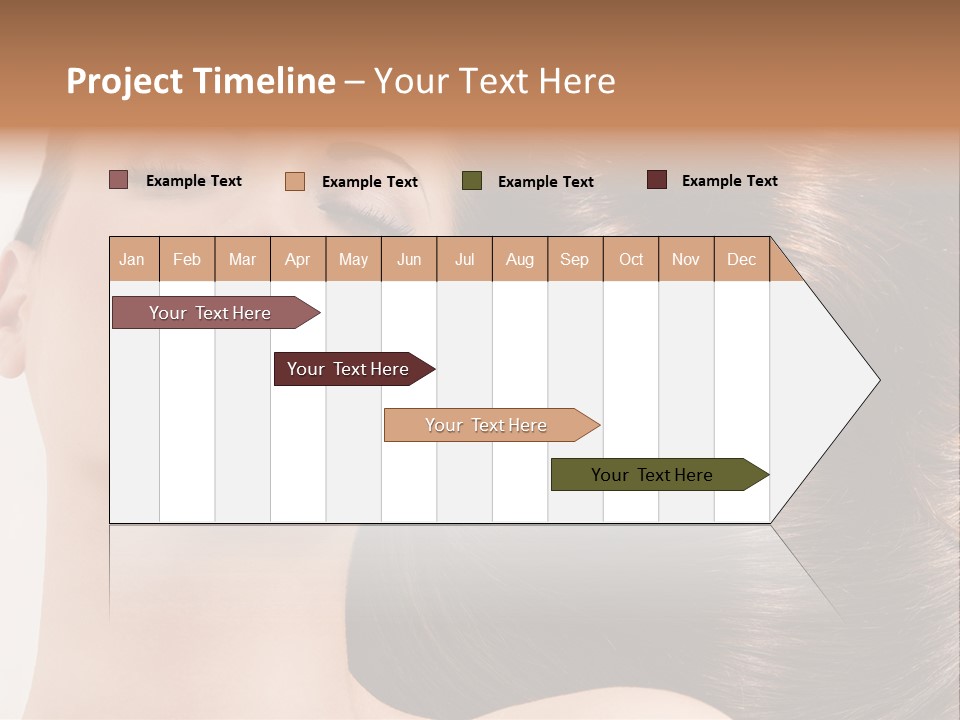 Lying White Hairstyle PowerPoint Template