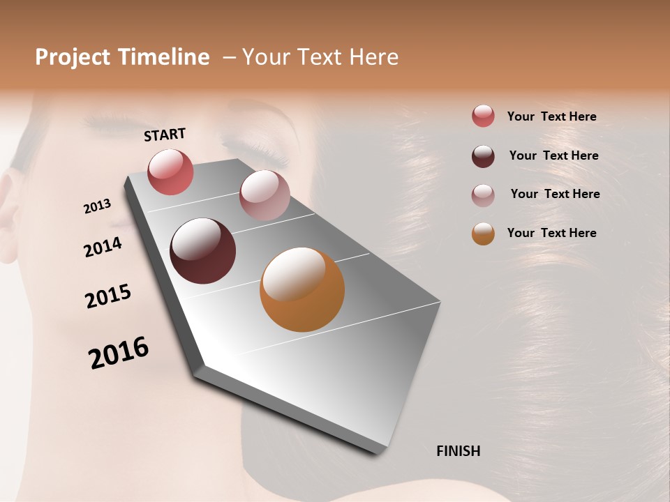 Lying White Hairstyle PowerPoint Template