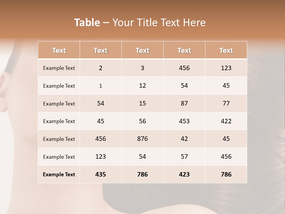 Lying White Hairstyle PowerPoint Template