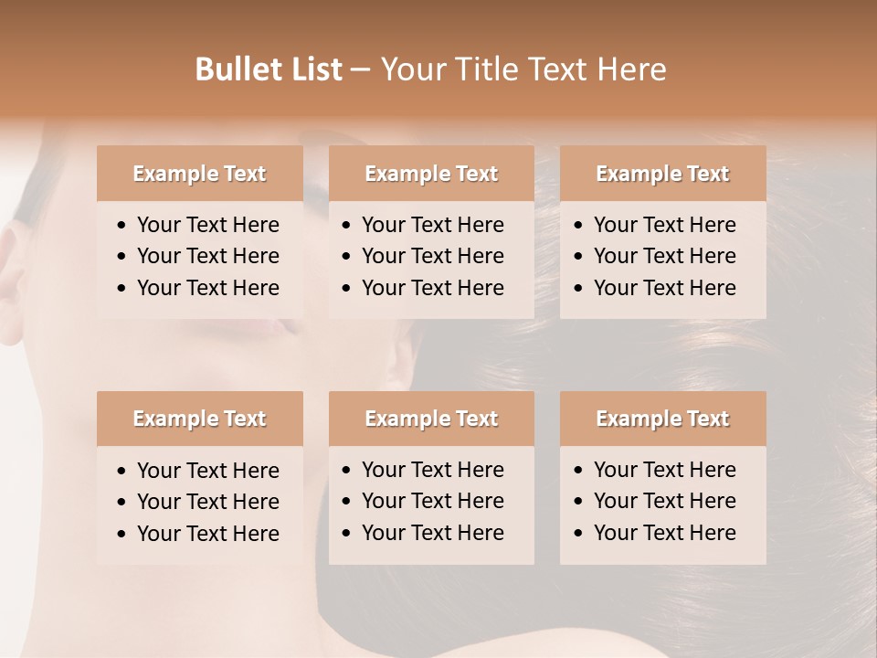 Lying White Hairstyle PowerPoint Template