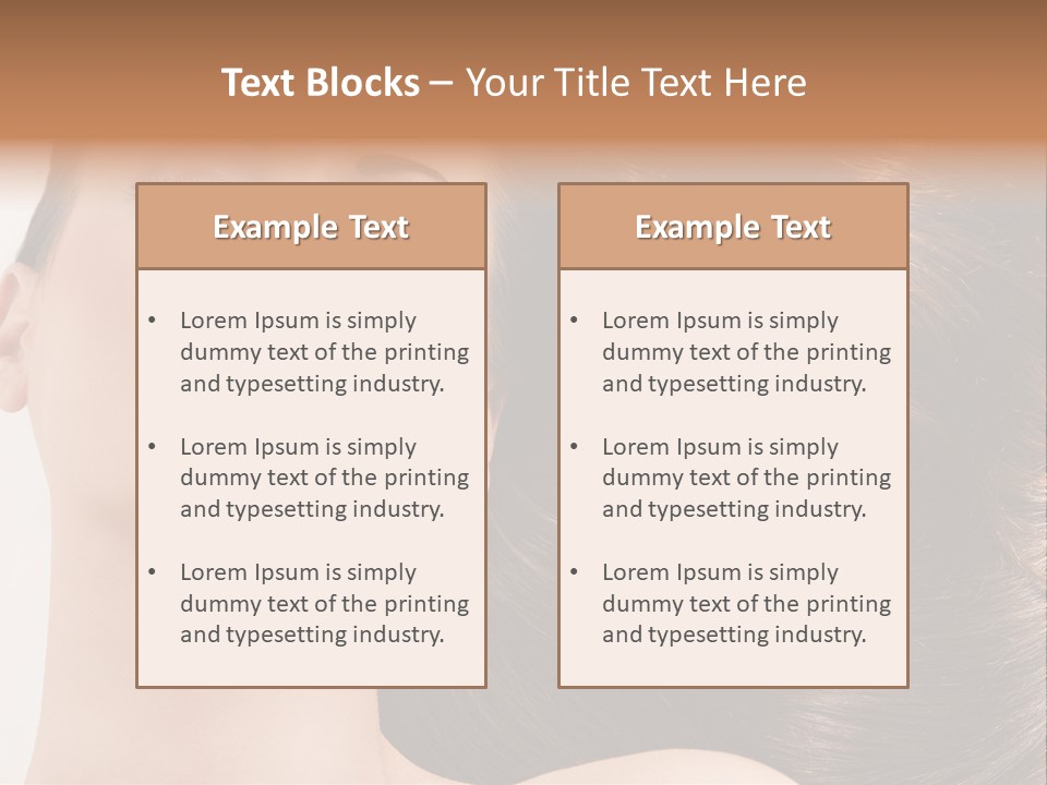 Lying White Hairstyle PowerPoint Template