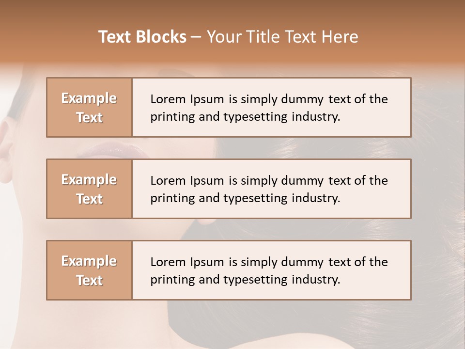 Lying White Hairstyle PowerPoint Template