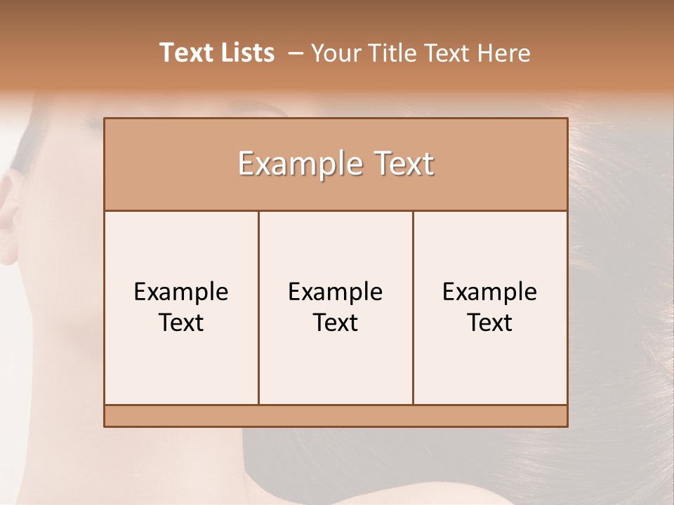 Lying White Hairstyle PowerPoint Template