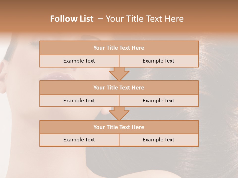 Lying White Hairstyle PowerPoint Template