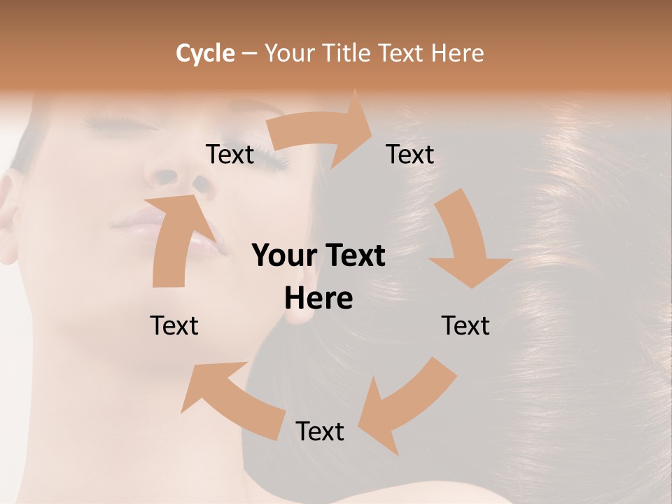 Lying White Hairstyle PowerPoint Template