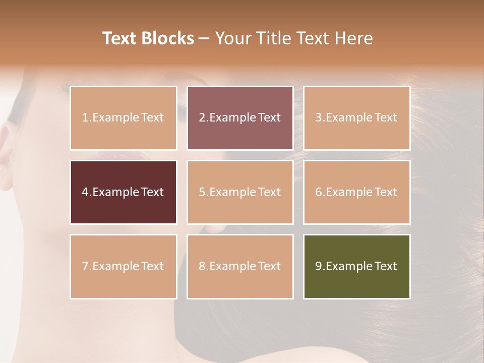 Lying White Hairstyle PowerPoint Template