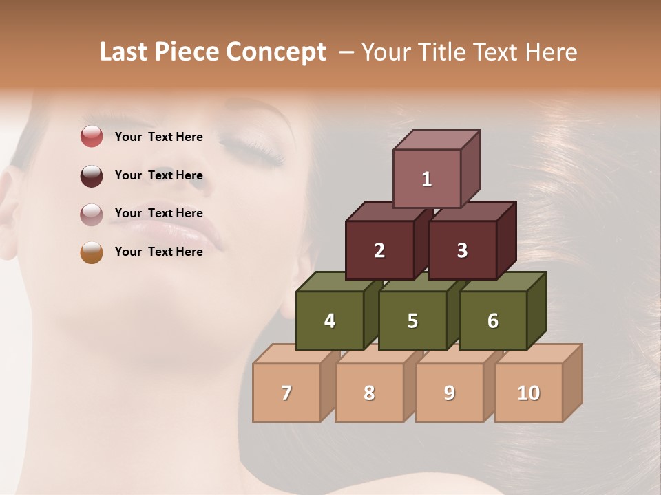 Lying White Hairstyle PowerPoint Template