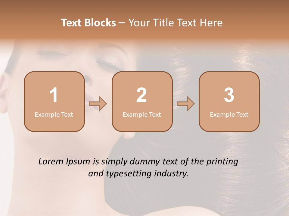 Lying White Hairstyle PowerPoint Template