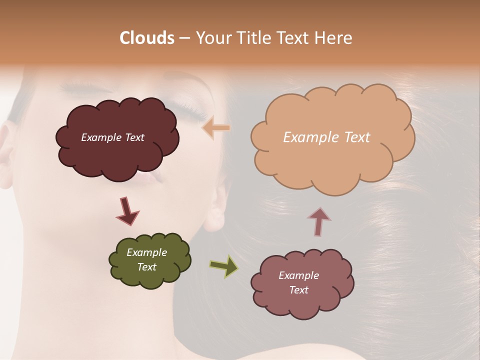 Lying White Hairstyle PowerPoint Template