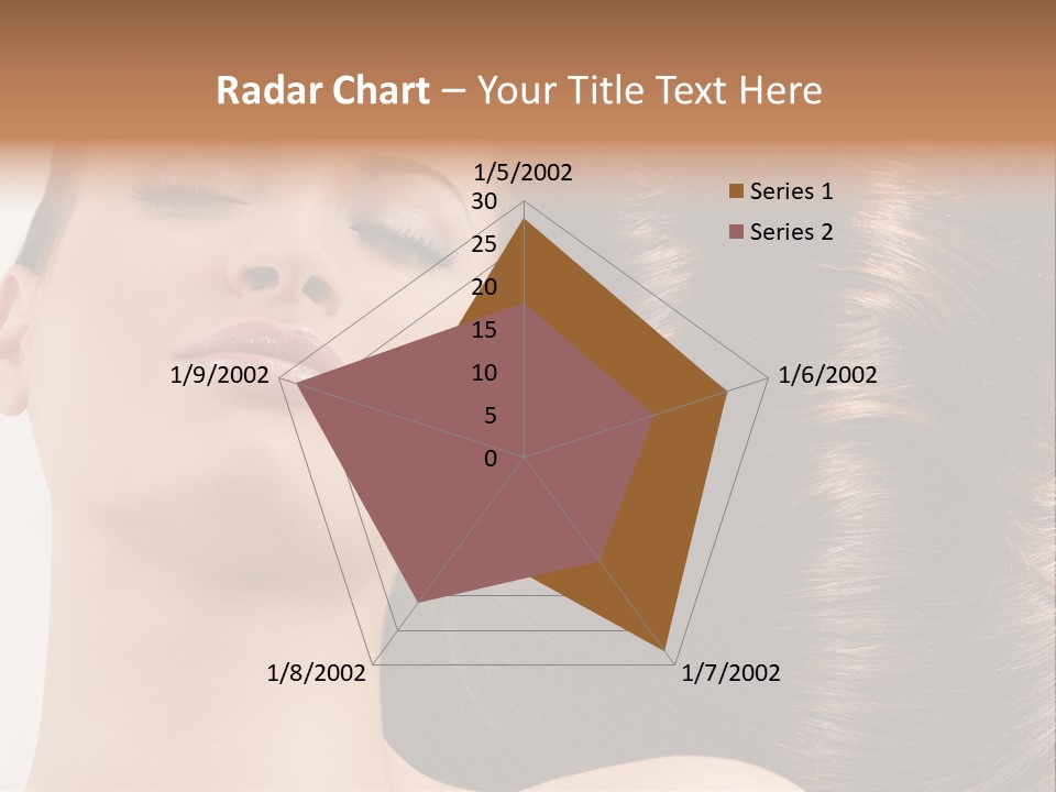 Lying White Hairstyle PowerPoint Template