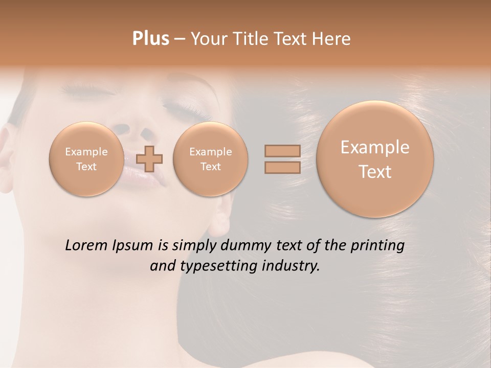 Lying White Hairstyle PowerPoint Template