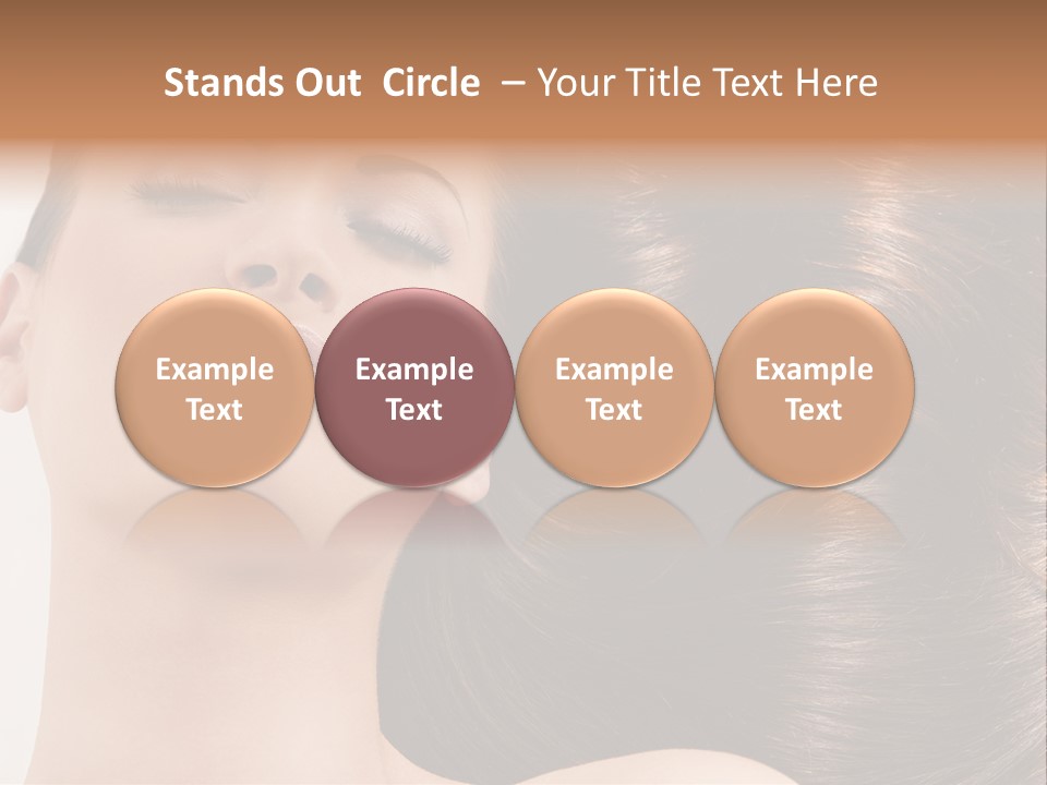 Lying White Hairstyle PowerPoint Template