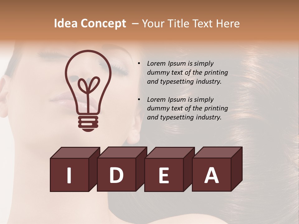 Lying White Hairstyle PowerPoint Template